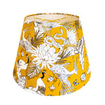 Talitha / Saffron Wildlife Block Print Bespoke Coolie Lamp Shade