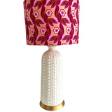 Valentina / Hot Pink African Floral Drum Bespoke Lamp Shade