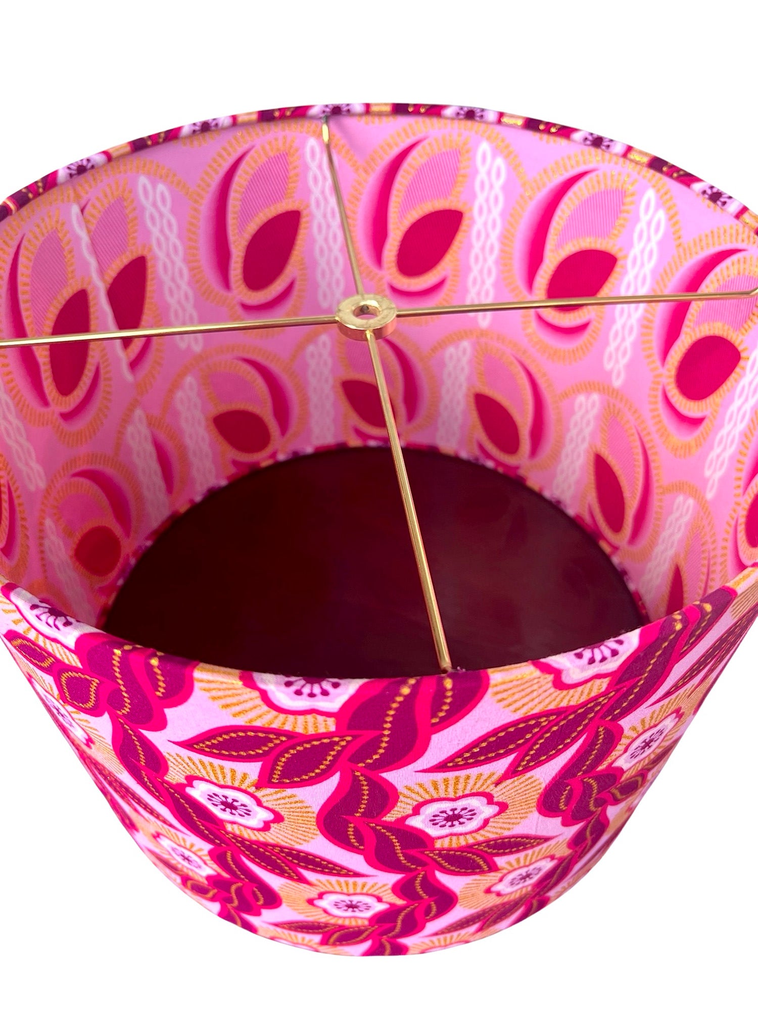 Valentina / Hot Pink African Floral Drum Bespoke Lamp Shade